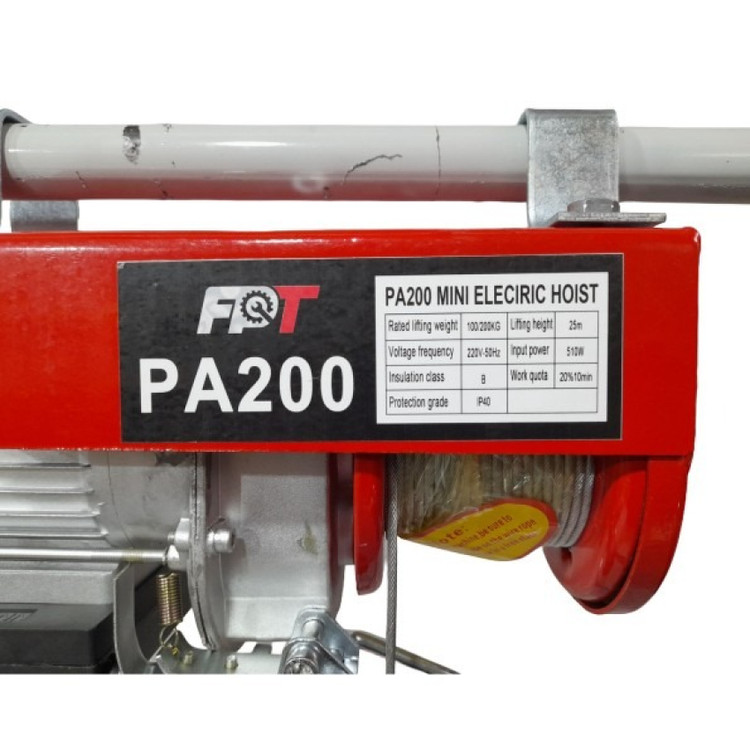 وینچ برقی کارگاهی اف پی تی FPT مدل PA200 طول 25 متر